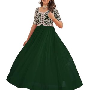 Fashion Basket Georgette Embroidered Anarkali Gown for Women