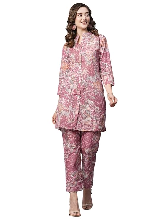 rytras Women’s Cotton Printed Straight Kurta With Pant