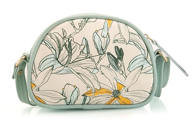 SACCI MUCCI Women’s Rainbow Sling Bag Handmade Bags for Females – 100% Vegan Leather and Coated Duck canvas Fabric Lightweight and Durable