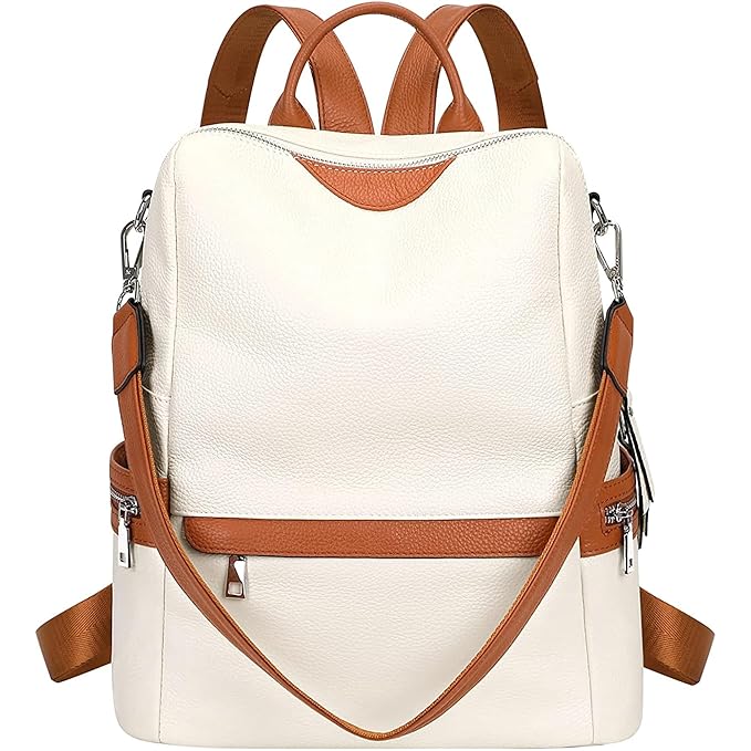 TrueArch Leather Backpack for Women Elegant Backpack Purse Ladies Leather Shoulder